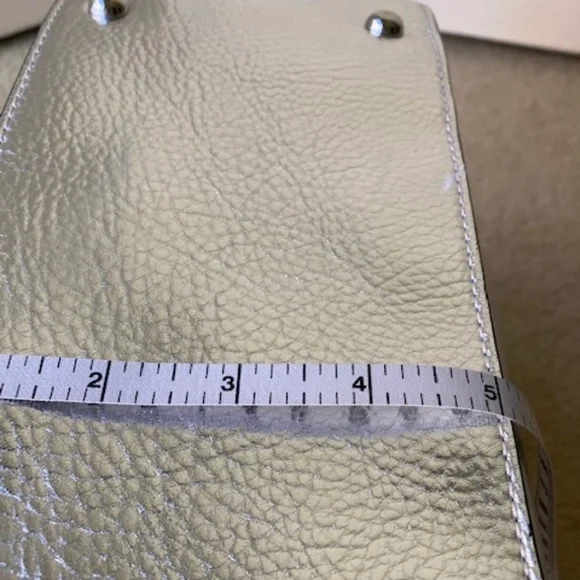 Nine West faux Leather Silver Satchel 🆕 - Picture 11 of 15